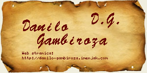 Danilo Gambiroža vizit kartica